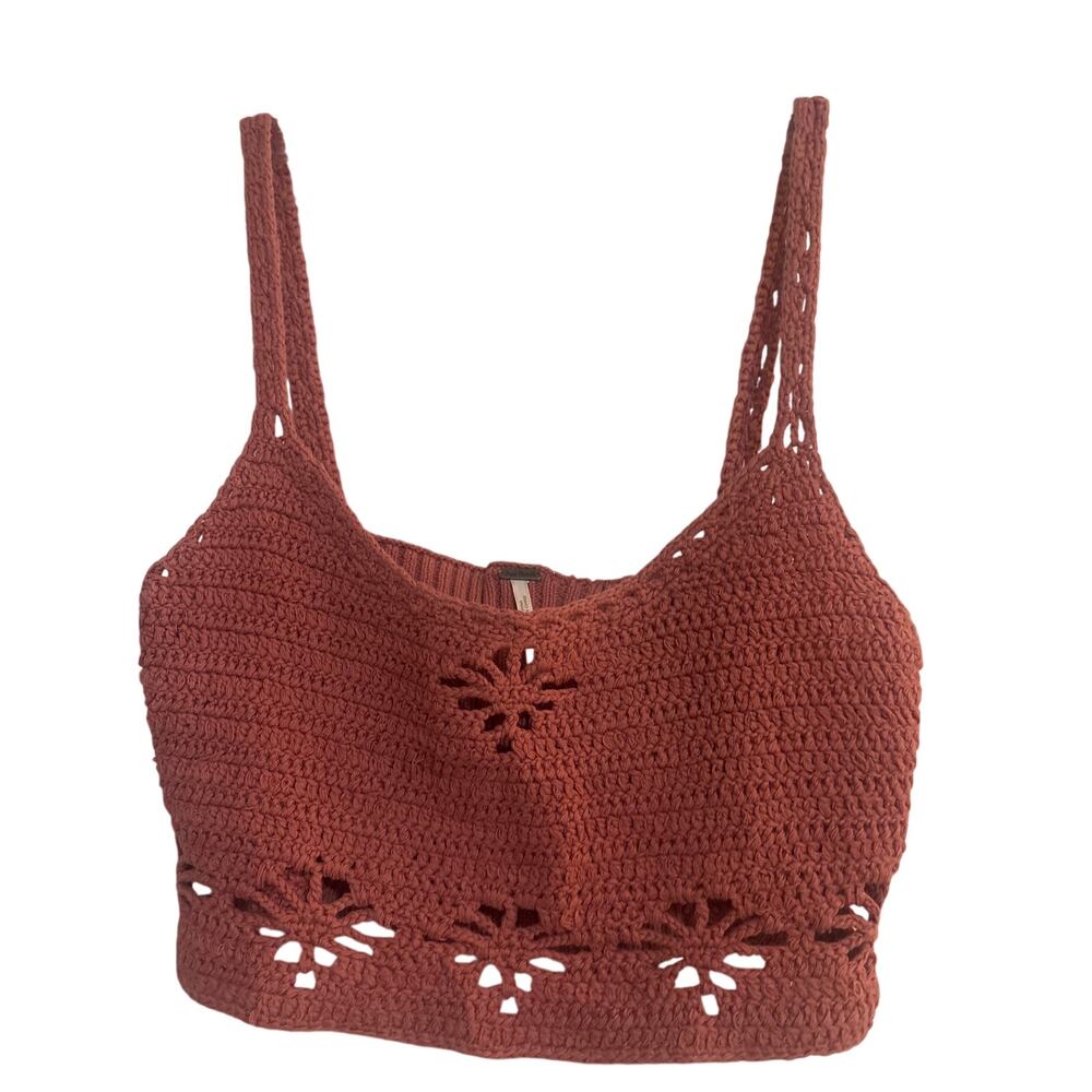 Free People Women's Knit Rose Colored Halter Top Size XS